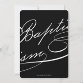 宗教原稿がある洗礼の数珠の十字の男の子の写真 招待状 (裏面)