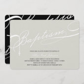 宗教原稿がある洗礼の数珠の十字の銀 招待状 (正面/裏面)