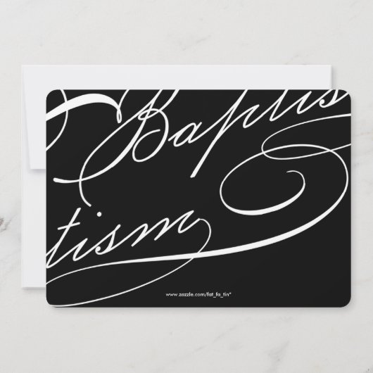 宗教原稿がある洗礼の数珠の十字の銀 招待状 (裏面)