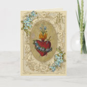 宗教友好祈りの言葉ヴァージンメアリーヴィンテージ カード (正面)