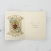 宗教友好祈りの言葉ヴァージンメアリーヴィンテージ カード (内部)