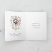 宗教友好祈りの言葉ヴァージンメアリーヴィンテージC カード (内部)