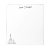 宗教名パーソナライズされた教会ミニマル ノートパッド (正面)