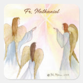 宗教天使パーソナライズされた スクエアシール (正面)