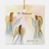 宗教天使パーソナライズされた セラミックオーナメント (裏面)