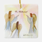 宗教天使パーソナライズされた セラミックオーナメント (正面)