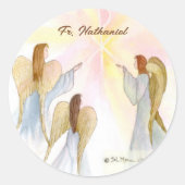 宗教天使パーソナライズされた ラウンドシール (正面)