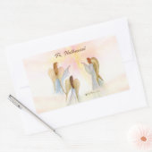 宗教天使パーソナライズされた 長方形シール (封筒)