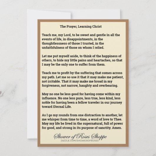 宗教学のキリスト、イエス祈りの言葉 (裏面)