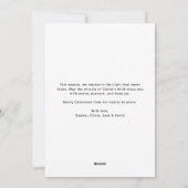 宗教家の光の世界の家族写真 シーズンカード (裏面)