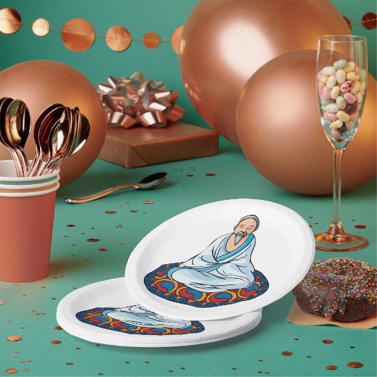 宗教家めい想の紙プレート ペーパープレート