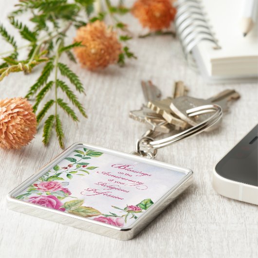 宗教専門職ピンクローズ修道会 キーホルダー (側面)