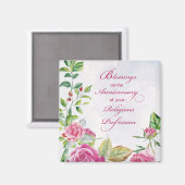 宗教専門職ピンクローズ修道会 マグネット (正面/裏面)