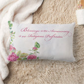 宗教専門職ピンクローズ修道会 ランバークッション (ブランケット)