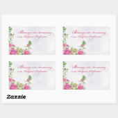 宗教専門職ピンクローズ修道会 長方形シール (シート)