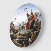 宗教山説絵画教 ラージ壁時計 (傾斜)