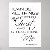 宗教引用文キリストは私のポスターを強める ポスター (正面)