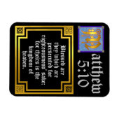 宗教引用文マシュー5金ゴールド照明文字 マグネット (横)