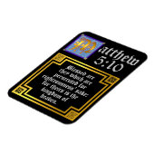 宗教引用文マシュー5金ゴールド照明文字 マグネット (左側)