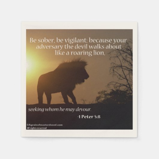 宗教引用文 スタンダードカクテルナプキン (正面)