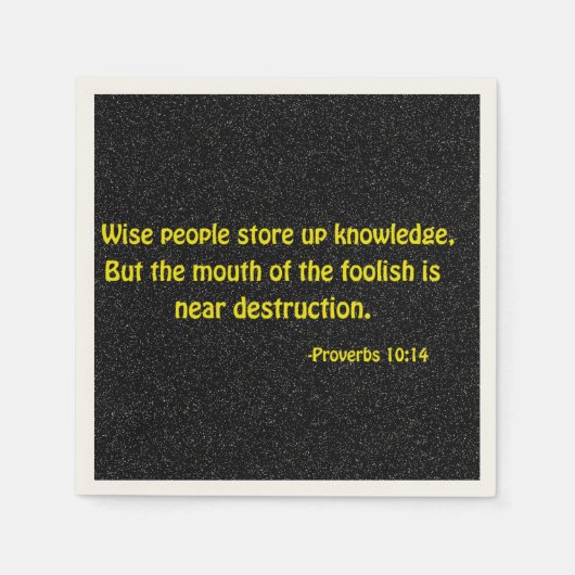 宗教引用文 スタンダードカクテルナプキン (正面)