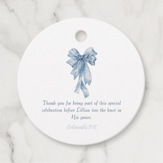 宗教彼女は結び目のメッセージカード フェイバータグ (正面)