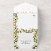 宗教復活祭の写真の復活祈りの言葉 オールインワン招待状 (外側)