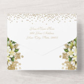 宗教復活祭の写真の復活祈りの言葉 オールインワン招待状 (裏面)