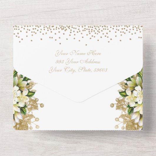 宗教復活祭の写真の復活祈りの言葉 オールインワン招待状 (裏面)