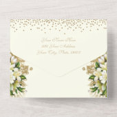 宗教復活祭の写真の復活祈りの言葉 オールインワン招待状 (裏面)