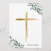 宗教復活祭の十字挨拶バイブル・カード 招待状 (正面/裏面)