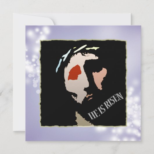 宗教復活祭イエスバイブル·バース·引用文 招待状 (正面)