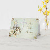 宗教復活祭カード カード (黄色い花)