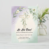 宗教復活祭サービス招待状 招待状 (スタンド正面)