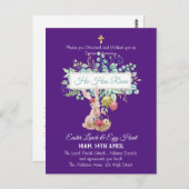 宗教復活祭招待状予算 ポストカード (正面/裏面)