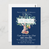 宗教復活祭招待状予算 ポストカード (正面/裏面)