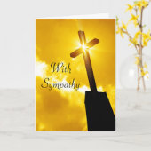 宗教悔やみや弔慰グリーティングカード カード (黄色い花)