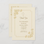 宗教悔やみや弔慰サンキューカード サンキューカード (正面/裏面)