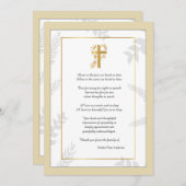 宗教悔やみや弔慰サンキューカード 招待状 (正面/裏面)