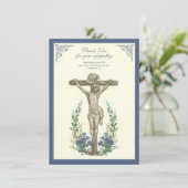 宗教悔やみや弔慰哀悼イエス・オンクロス サンキューカード (スタンド正面)