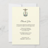 宗教悔やみや弔慰哀悼イエス・オンクロス サンキューカード (裏面)