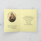 宗教悔やみや弔慰悲しい母メアリーカトリック カード (内部)