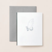 宗教悔やみや弔慰考えるズオブユー祈りの言葉&ハグ 箔カード (裏面封筒付き)