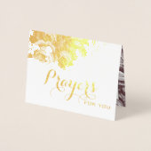 宗教悔やみや弔慰考えるズオブユー祈りの言葉 箔カード (正面)