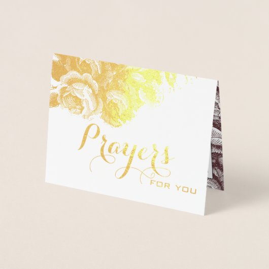 宗教悔やみや弔慰考えるズオブユー祈りの言葉 箔カード (正面)