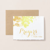 宗教悔やみや弔慰考えるズオブユー祈りの言葉 箔カード (封筒付き正面)