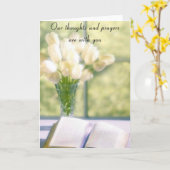 宗教悔やみや弔慰 カード (黄色い花)