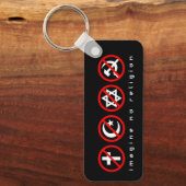 宗教想像のアンチ共産主義の金属 キーホルダー (正面)