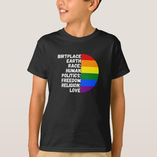 宗教愛の自由の人々虹 Tシャツ (正面)