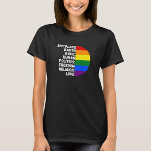宗教愛の自由の人々虹 Tシャツ
